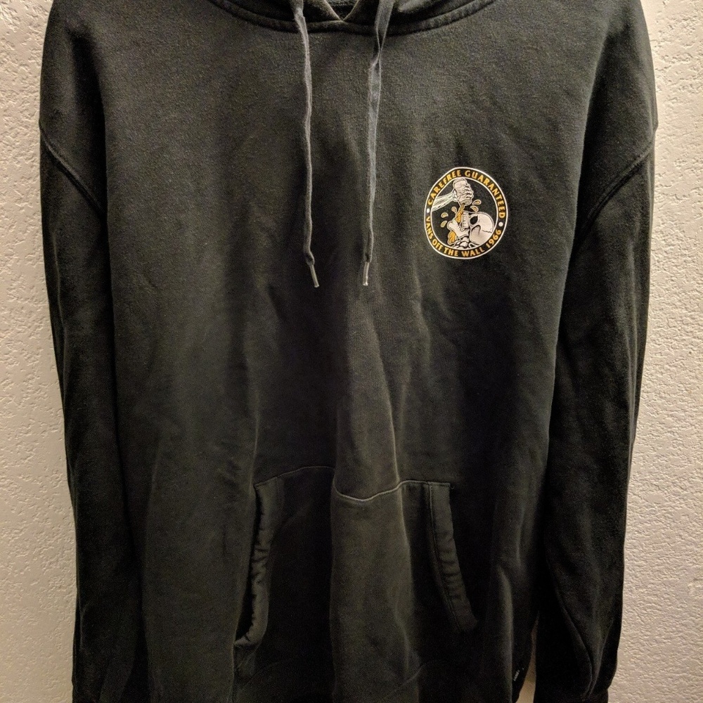 VANS Hoodie Black Skull Design